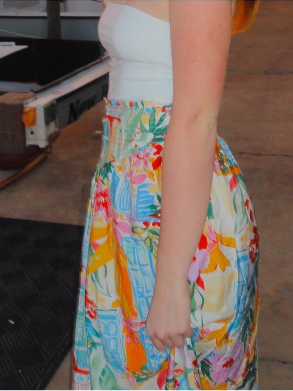 Tropical Floral Maxi Skirt